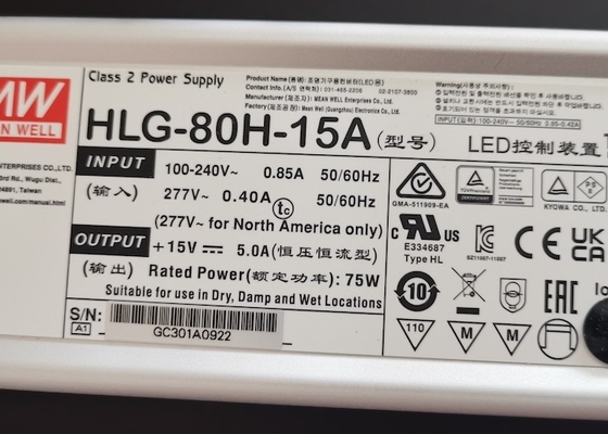 주문 메인웰 드라이버 HLG 시리즈 40W 60W 80W 100W 120W 150W 185W 방수 드라이버 IP65 IP67 12V 15V 24V 36V 48V 56V 온라인 제조