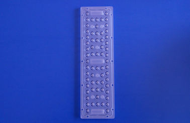 주문 TYPE3 64pcs 3030 LED 렌즈 250*74mm 소성 물질은 가로등 렌즈 배열을 지도했습니다 온라인 제조