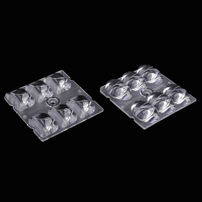 50x50mm Led Lens 4/6/8/12/16/24 Points Plastic pmma Led Optical Lenses For Street Light/flood Light