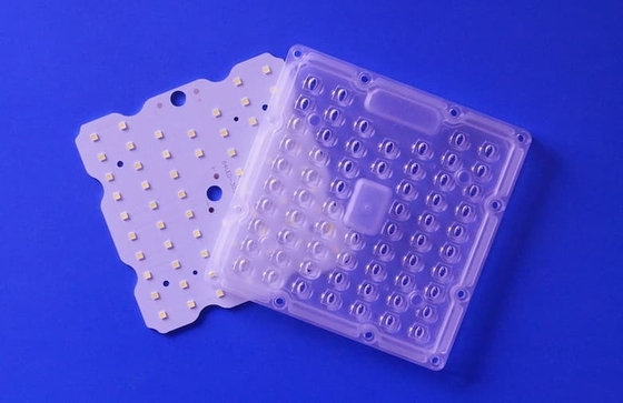 50W Square LED Urban Lights Parts 80X150 Degree Lens With PH3030 SMD LED 160LM/W