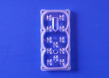 주문 광학적인 급료 PC 12 조각 3535 SMD LED 가로등 렌즈 단위 91% Tranmittance 온라인 제조