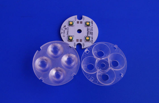 25 Degree 4 In 1 PMMA SMD LED Lens Array For LED Spot Lighting