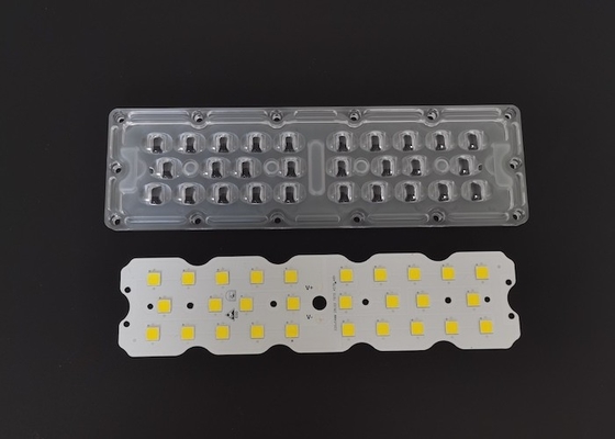 7070 SMD 28 LED 스트리트 라이트 모듈 158X103 DEGREE 히트 싱크와 함께 야외 빛 렌즈