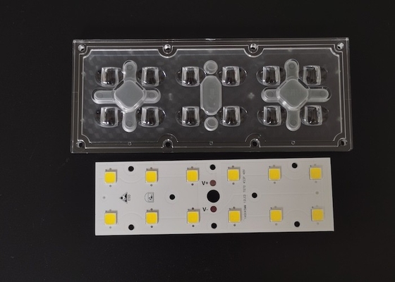 12-인-1 7070 SMD LED 스트리트 라이트 모듈 158x103도와 함께 야외 조명 렌즈