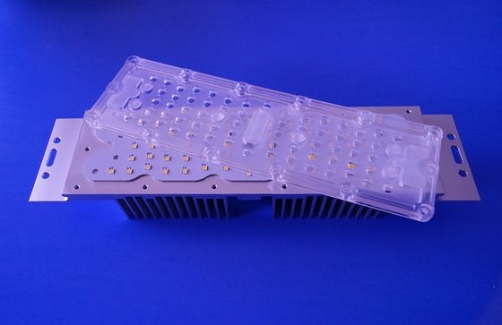 80X150 Degree LED Street Light Components 64 LED 50 Watts Vertical Module Heat Sink