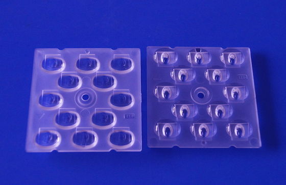 SMD 3030 LED용 광학 PC 소재 및 TPIII-M 빔 각도를 갖춘 50x50mm LED 가로등 렌즈