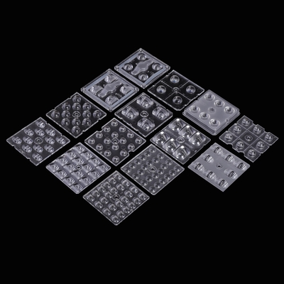 50x50mm LED 렌즈 4/6/8/12/16/24 포인트 플라스틱 2차 광학 /pmma LED 광학 LED 렌즈 거리 조명 / 홍수 조명