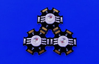 3w RGB 별 PCB와 지도된 광학 렌즈를 가진 고성능 LED 발광 다이오드
