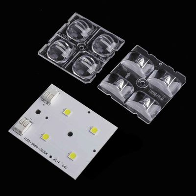 50×50mm 30° 광학 PC LED 렌즈 SMD 5050 하이 베이 라이트 산업 및 창고 조명을위한 고효율 좁은 빔 렌즈