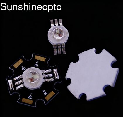 120도 빔 각도 및 별 디자인을 갖춘 3W RGB 고전력 LED 발광 다이오드
