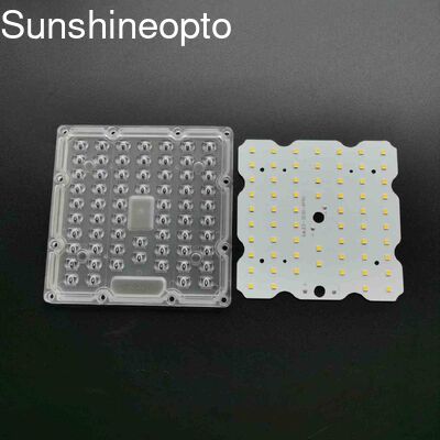 광학 PC 렌즈 및 SMD3030 LED가 포함된 130x130mm LED 모듈 PCB 보드