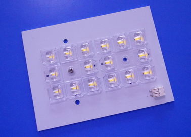 16의 LED 가로등 단위 PCB 널 8개의 LED 렌즈 Typeii-M를 가진 백색 땜납 가면