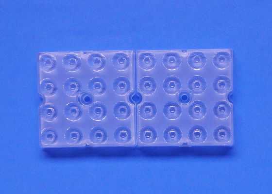 50X50 16 Points High Bay Light Lens 20 / 30 Degree Bead Surface 91% Tranmittance