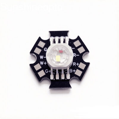 4개 점 LED 칩을 가진 12W RGBW LED 모듈 무대 조명용 블랙 스타 PCB의 고전력 LED