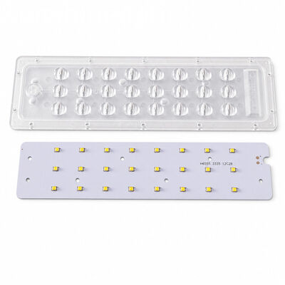 24W LED 가로등 모듈 커버 45×143 정도 비대칭 광학 PC 렌즈(SMD 3535 LED PCB 보드 포함)