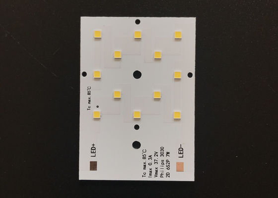 7W SMD 3030 LED PCB 보드 1.5mm 두께와 50 * 70mm 크기로 사용자 정의 응용 프로그램